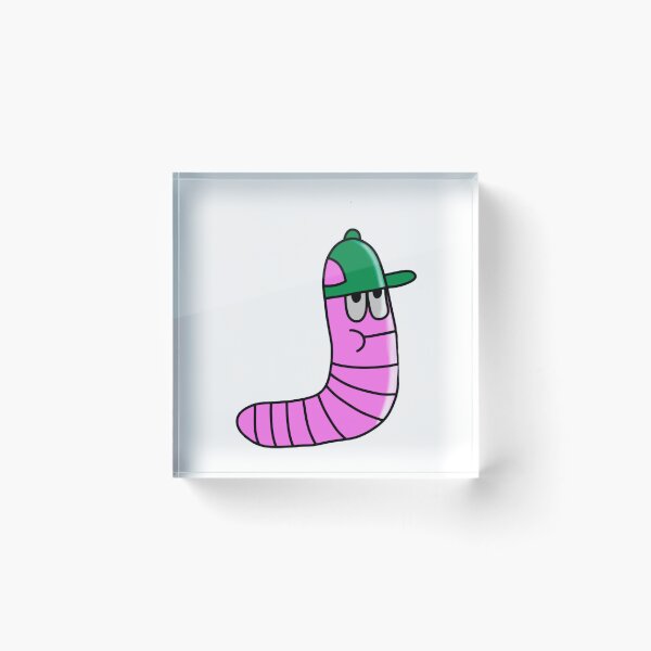 Item preview, Cool Worm Funny Pink Earthworm Backwards Cap Art designed and sold by PrintsByIzzzy.