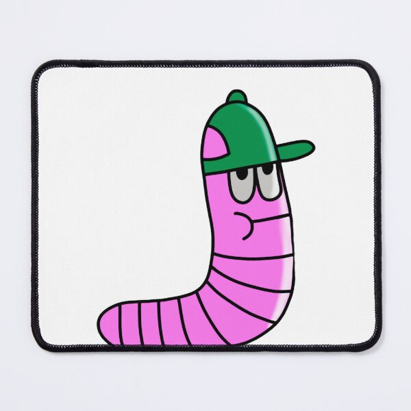 Item preview, Cool Worm Funny Pink Earthworm Backwards Cap Art designed and sold by PrintsByIzzzy.