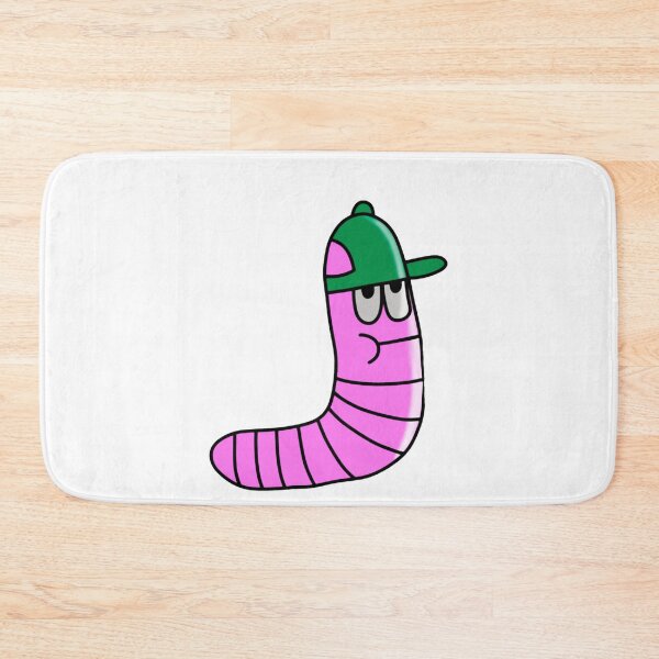 Item preview, Cool Worm Funny Pink Earthworm Backwards Cap Art designed and sold by PrintsByIzzzy.