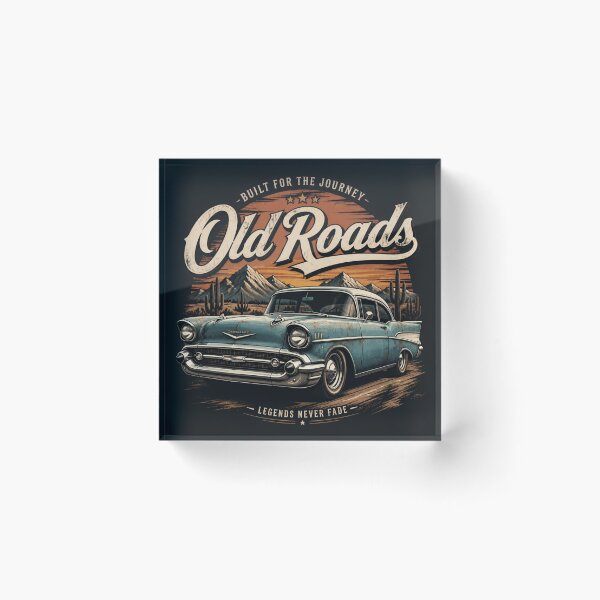 Item preview, ld Roads Retro Car - Vintage Classic Automobile Art designed and sold by AgnesB77.