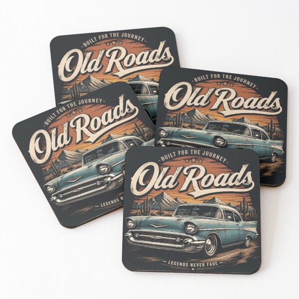 Item preview, ld Roads Retro Car - Vintage Classic Automobile Art designed and sold by AgnesB77.