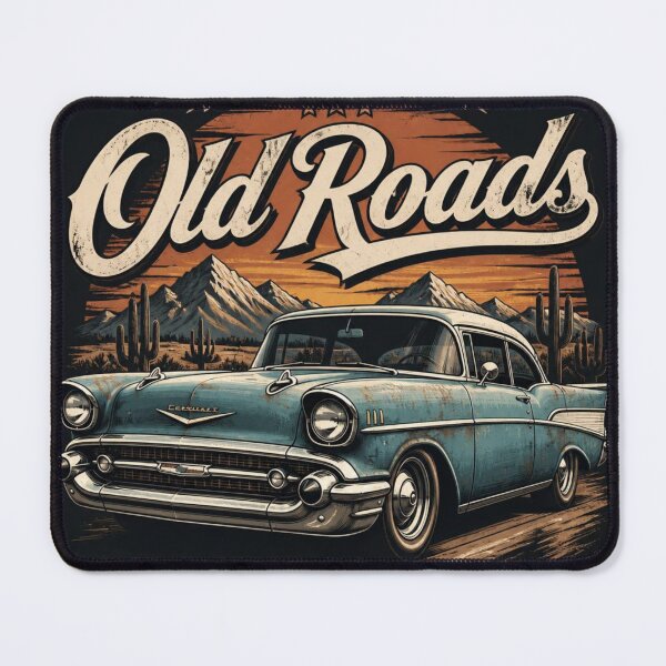 Item preview, ld Roads Retro Car - Vintage Classic Automobile Art designed and sold by AgnesB77.