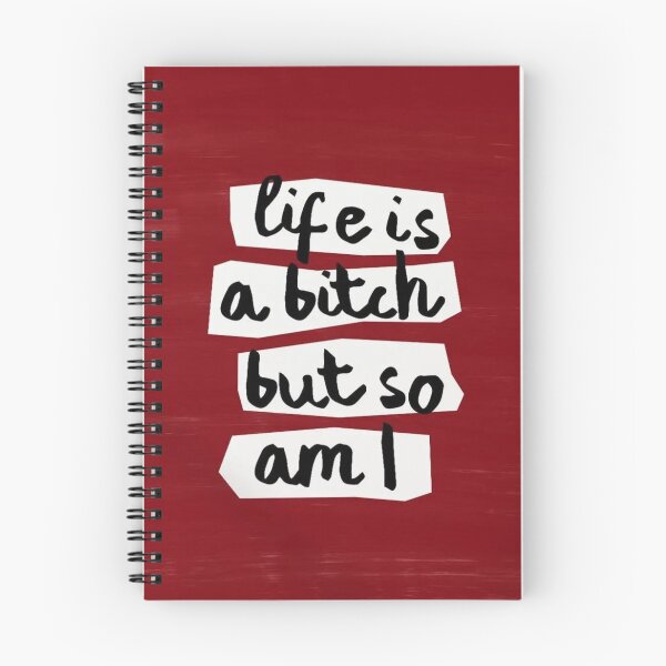 Item preview, Life Is A Bitch But So Am I | Badass Quote Typography | Sassy Red Aesthetic | Feminist Wall Art designed and sold by DESIGN DIMENSION .