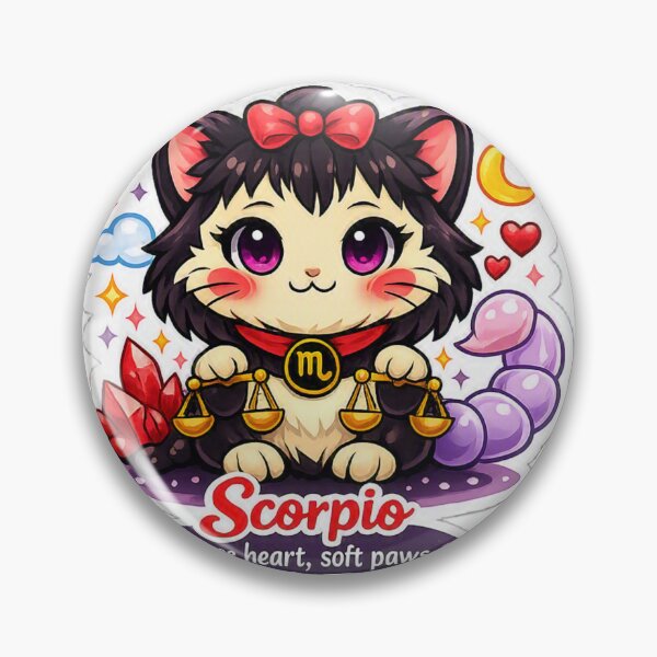 Item preview, Scorpio Kawaii Cat zodiac sign ,gift a loved one  designed and sold by wallartofmio.
