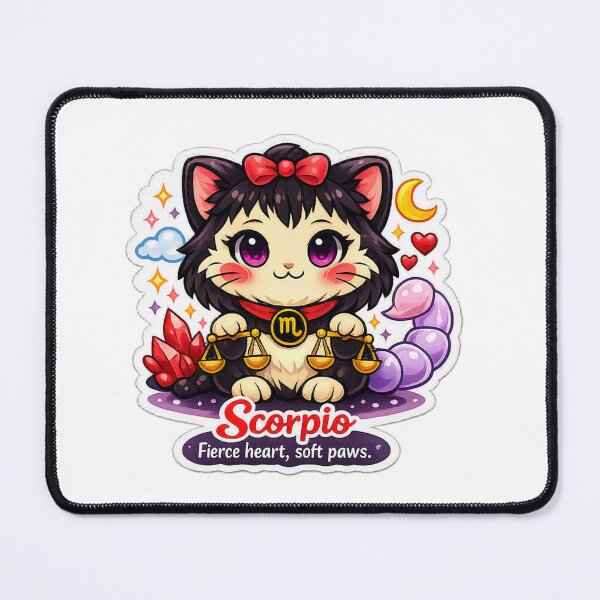 Item preview, Scorpio Kawaii Cat zodiac sign ,gift a loved one designed and sold by wallartofmio.