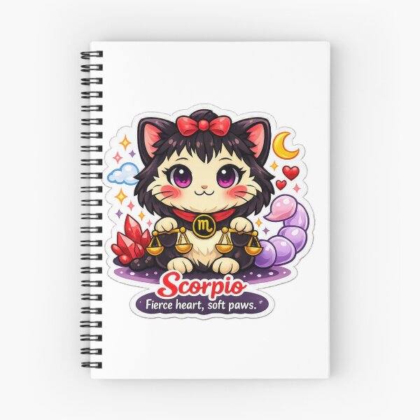 Item preview, Scorpio Kawaii Cat zodiac sign ,gift a loved one  designed and sold by wallartofmio.