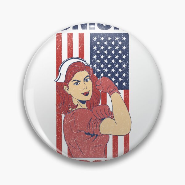 Item preview, Labor Day Union Strong Nurse - Rosie the Riveter American Flag designed and sold by Vision Crafted.