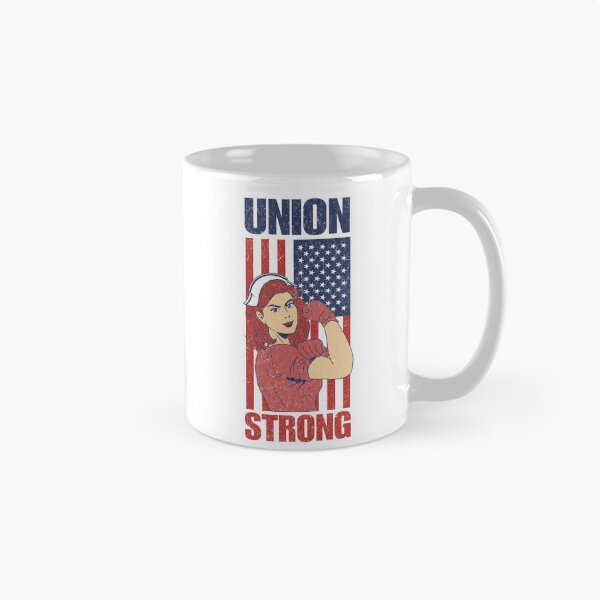 Item preview, Labor Day Union Strong Nurse - Rosie the Riveter American Flag designed and sold by Vision Crafted.