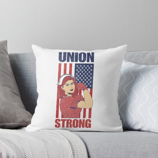 Item preview, Labor Day Union Strong Nurse - Rosie the Riveter American Flag designed and sold by Vision Crafted.