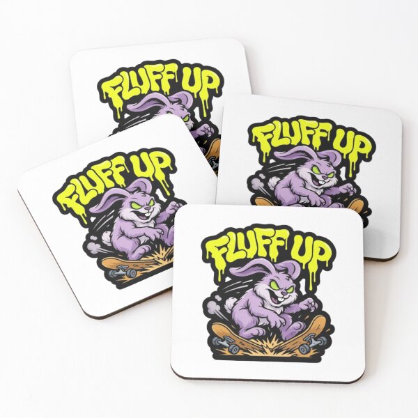 Item preview, Fluff Up Bunny Skateboard Monster Character designed and sold by smartlogo_factory.