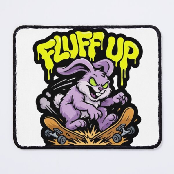 Item preview, Fluff Up Bunny Skateboard Monster Character designed and sold by smartlogo_factory.