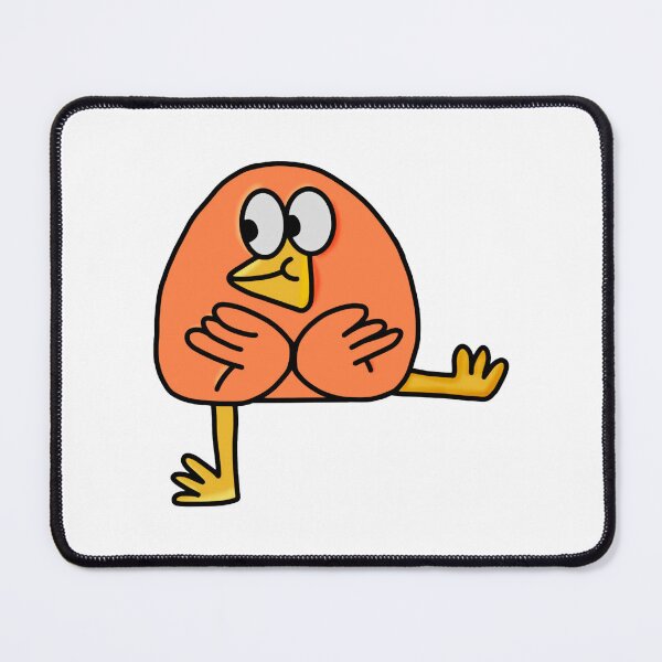 Item preview, Funny Bird Cute Round Orange Avian Character Design designed and sold by PrintsByIzzzy.