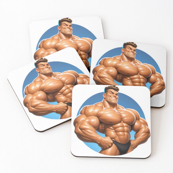 Item preview, Sticker - Decal - Exaggerated Muscle Confidence - 181 designed and sold by ForeverPrintsOK.