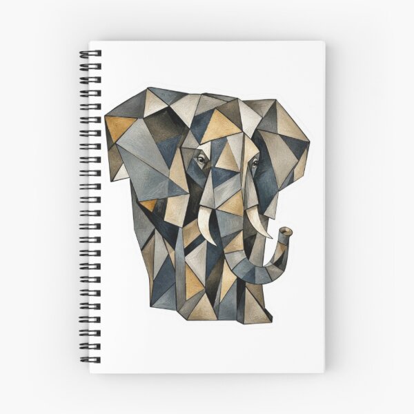 Item preview, Geometric Elephant Head in Earthy Tones designed and sold by Snurly.