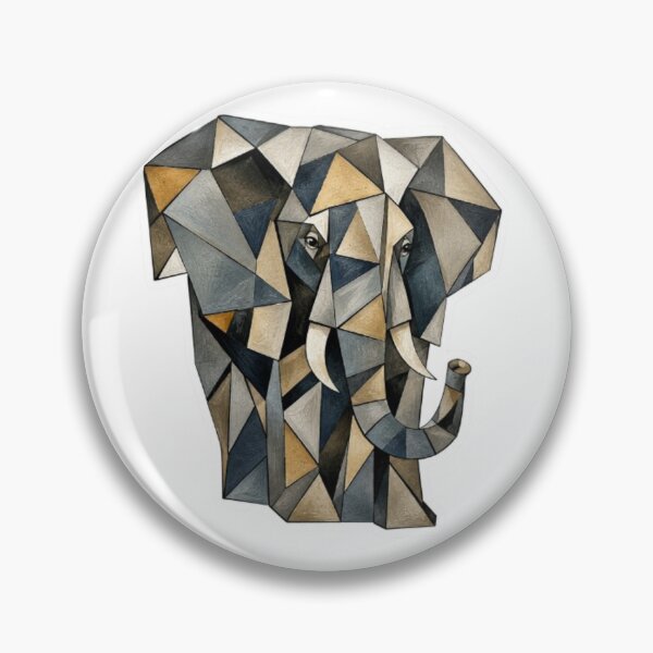 Item preview, Geometric Elephant Head in Earthy Tones designed and sold by Snurly.