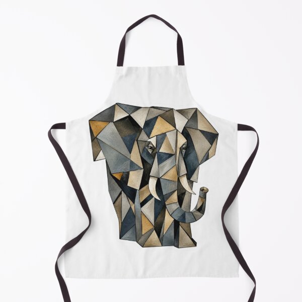 Item preview, Geometric Elephant Head in Earthy Tones designed and sold by Snurly.