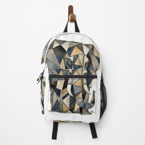 Item preview, Geometric Elephant Head in Earthy Tones designed and sold by Snurly.