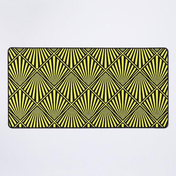 Item preview, Yellow and Black Art Deco Sunburst Pattern designed and sold by Sybille-Yates.