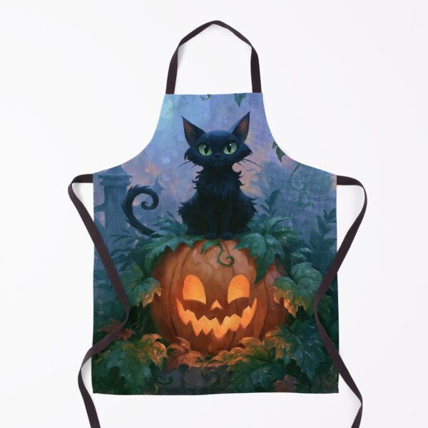Item preview, Black cat on Halloween pumpkin | Oil painting style | Halloween designed and sold by Schmidsi.