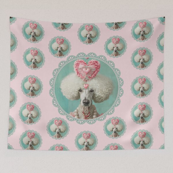 Item preview, Renaissance Poodle Portrait Seamless Pattern  designed and sold by Soft Oddity.