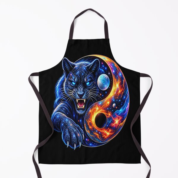 Item preview, Cosmic Yin Yang Panther – Celestial Balance designed and sold by TroviTutto.