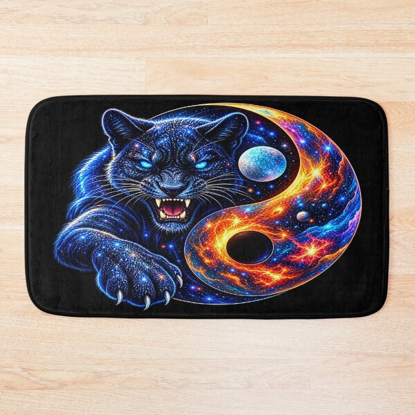 Item preview, Cosmic Yin Yang Panther – Celestial Balance designed and sold by TroviTutto.