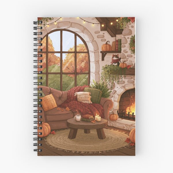 Item preview, Cozy Autumn Fireplace with Window | Cottagecore Design | Cozy Autumn Design designed and sold by Schmidsi.