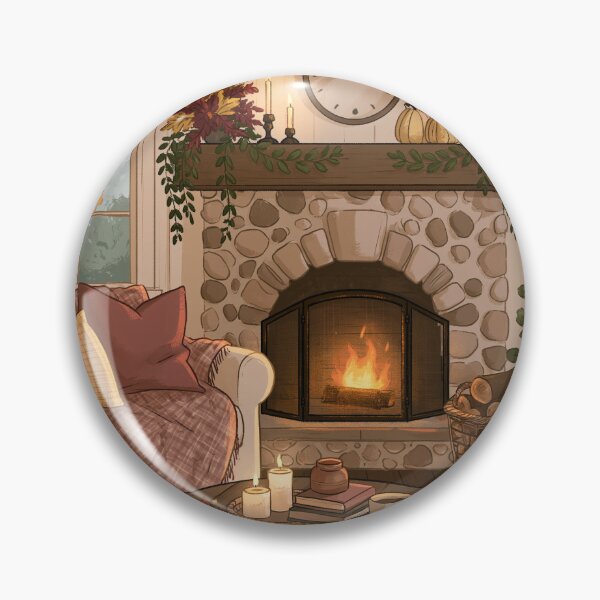 Item preview, Cozy Autumn Fireplace | Cottagecore Design | Cozy Autumn Print designed and sold by Schmidsi.