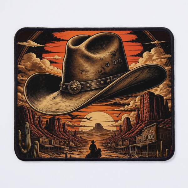 Item preview, ild West Cowboy Hat - Vintage Western Saloon Art designed and sold by AgnesB77.