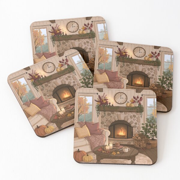Item preview, Cozy Autumn Fireplace | Cottagecore Design | Cozy Autumn Print designed and sold by Schmidsi.