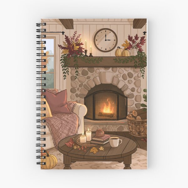 Item preview, Cozy Autumn Fireplace | Cottagecore Design | Cozy Autumn Print designed and sold by Schmidsi.