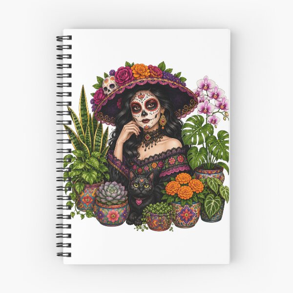 Item preview, Plant Madre Cátrina – Día de Los Muertos Botanical Plant Lover designed and sold by CottageGardenCo.
