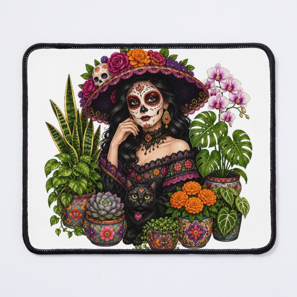 Item preview, Plant Madre Cátrina – Día de Los Muertos Botanical Plant Lover designed and sold by CottageGardenCo.