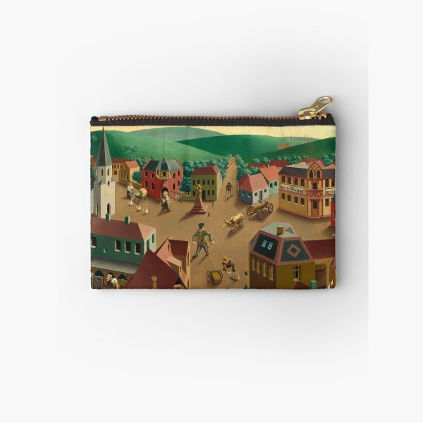 Item preview, Georg Scholz - Small Town by Day (1922) landscape village painting designed and sold by Jéanpaul  Ferro.