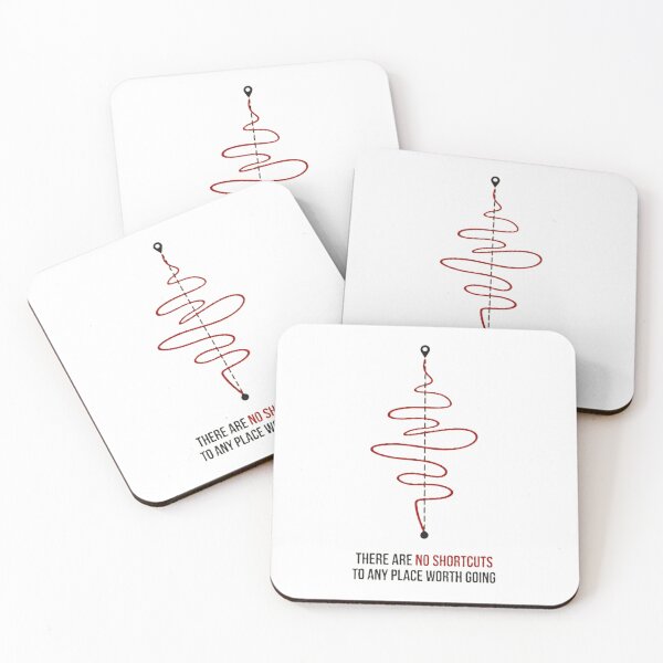 Item preview, There Are No Shortcuts To Any Place Worth Going | Motivational Quote Art | Winding Path Illustration | Minimalist Typography Print designed and sold by DESIGN DIMENSION .