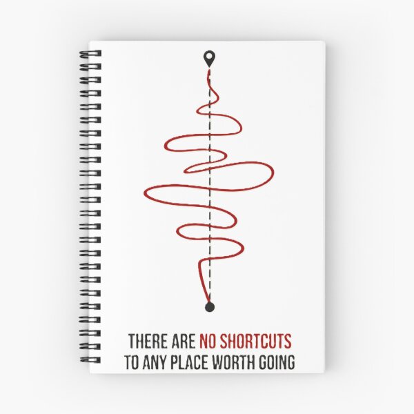 Item preview, There Are No Shortcuts To Any Place Worth Going | Motivational Quote Art | Winding Path Illustration | Minimalist Typography Print designed and sold by DESIGN DIMENSION .