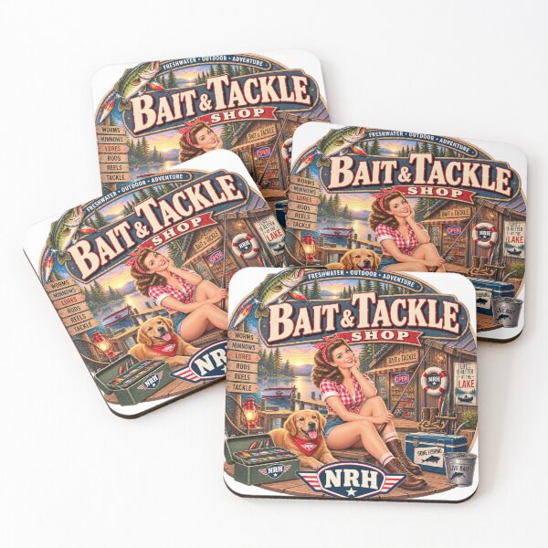 Item preview, Retro Vintage Fishing Bait and Tackle Shop designed and sold by Normandy Road Heritage.