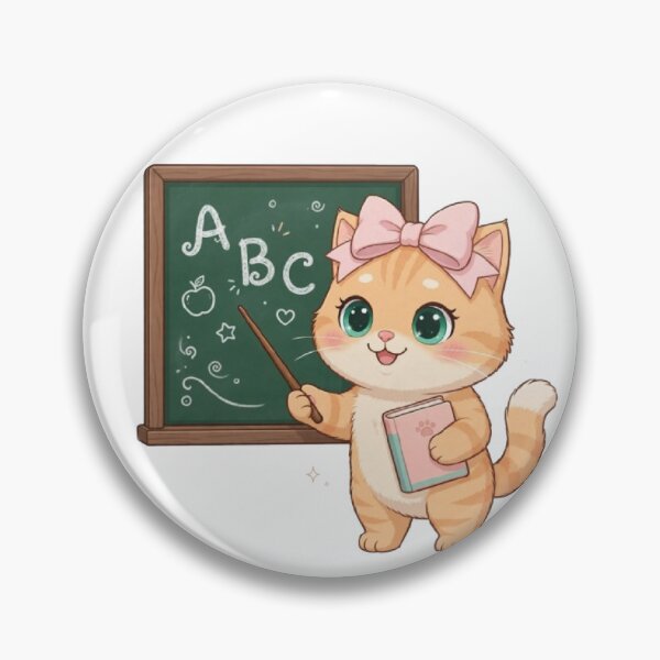 Item preview, Cute Teacher Cat ABC Chalkboard Back To School Book designed and sold by Moody Vibes Studio.