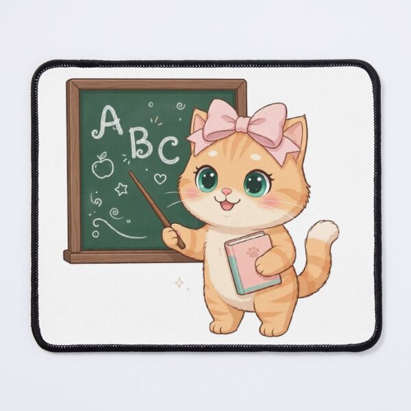 Item preview, Cute Teacher Cat ABC Chalkboard Back To School Book designed and sold by Moody Vibes Studio.
