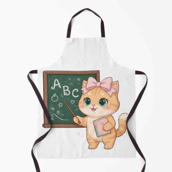 Item preview, Cute Teacher Cat ABC Chalkboard Back To School Book designed and sold by Moody Vibes Studio.