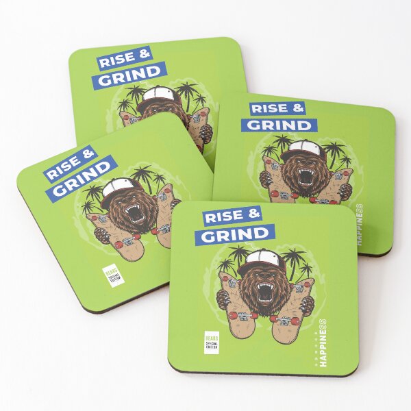 Item preview, Rise and Grind Skateboarding Bear designed and sold by merona-design.