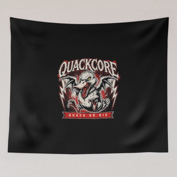 Item preview, Quackcore Quack Or Die Monstrous Duck Metal Artwork designed and sold by Enea Kelo.