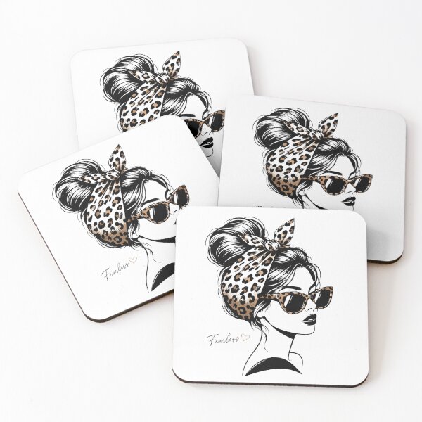 Item preview, Fearless Leopard Fashion Girl – Chic Woman with Leopard Bow & Sunglasses designed and sold by  Mirai_Art  ⭐⭐⭐⭐.