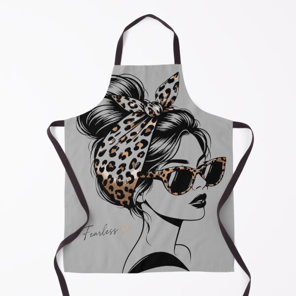 Item preview, Fearless Leopard Fashion Girl – Chic Woman with Leopard Bow & Sunglasses designed and sold by Mirai_Art ⭐⭐⭐⭐.