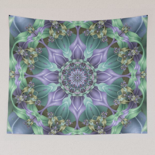 Item preview, Ribbon Mandala in Blue and Purple designed and sold by Kelly Dietrich Mandala & Fractal Art.