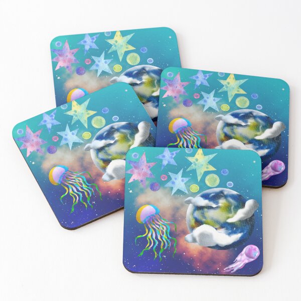 Item preview, Celestial Jellyfish Journey Over Earth designed and sold by SiliconValleyUS.
