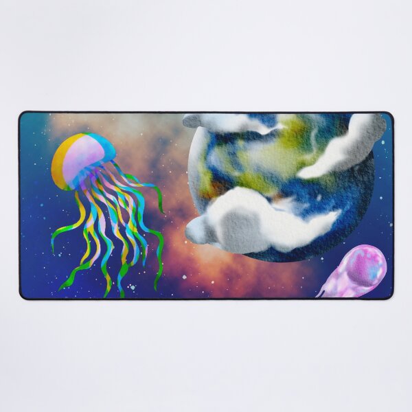 Item preview, Celestial Jellyfish Journey Over Earth designed and sold by SiliconValleyUS.