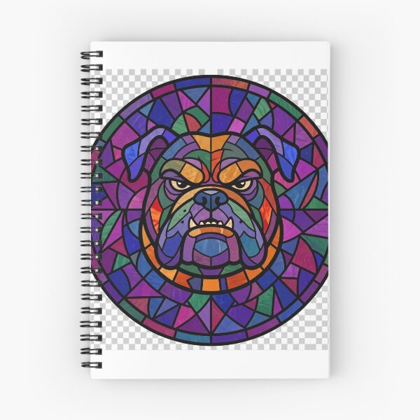 Item preview, Grumpy Bulldog Stained Glass Mosaic designed and sold by Pawfect Prints.