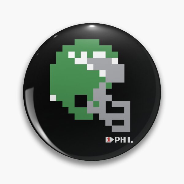 Item preview, Eagles Kelly Green Throwback Tecmo Bowl Helmet designed and sold by TecmoBowlSports.
