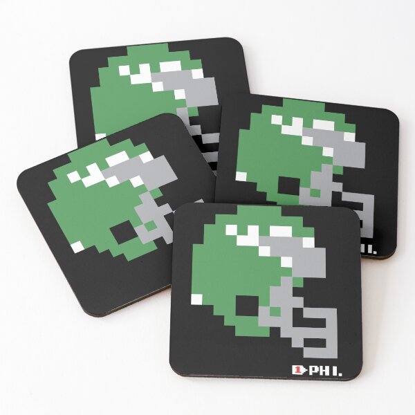 Item preview, Eagles Kelly Green Throwback Tecmo Bowl Helmet designed and sold by TecmoBowlSports.